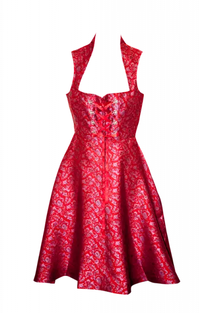 Dirndl-Brokat-gebluemt-rot-Midi-01